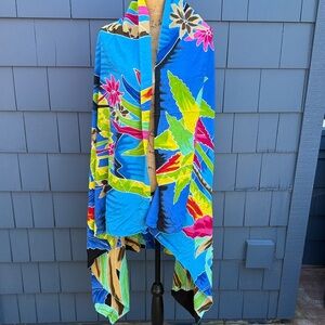 Dancing Gecko Hawaii wrap sarong Colorful Floral Women's Scarf tapestry